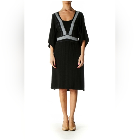 XL Spense black knit shift dress - Picture 1 of 3